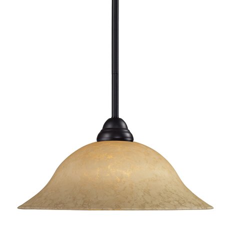 Z-LITE Cobra 1 Light Pendant, Bronze & Golden Mottle 2114MP-BRZ-GM16